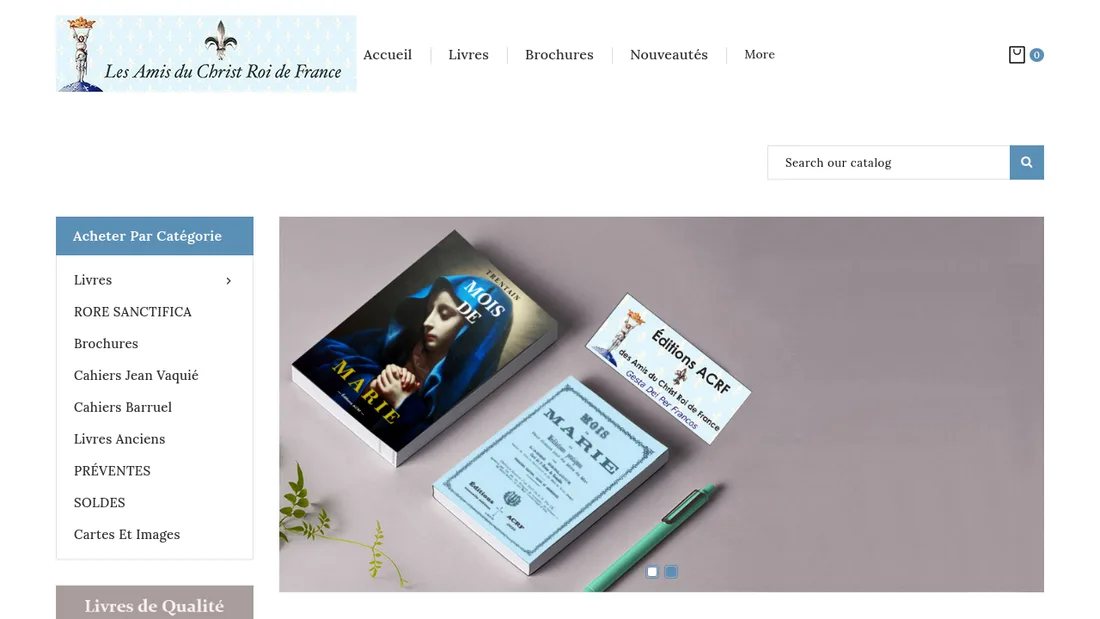 Page d'accueil de la boutique Boutique des ACRF