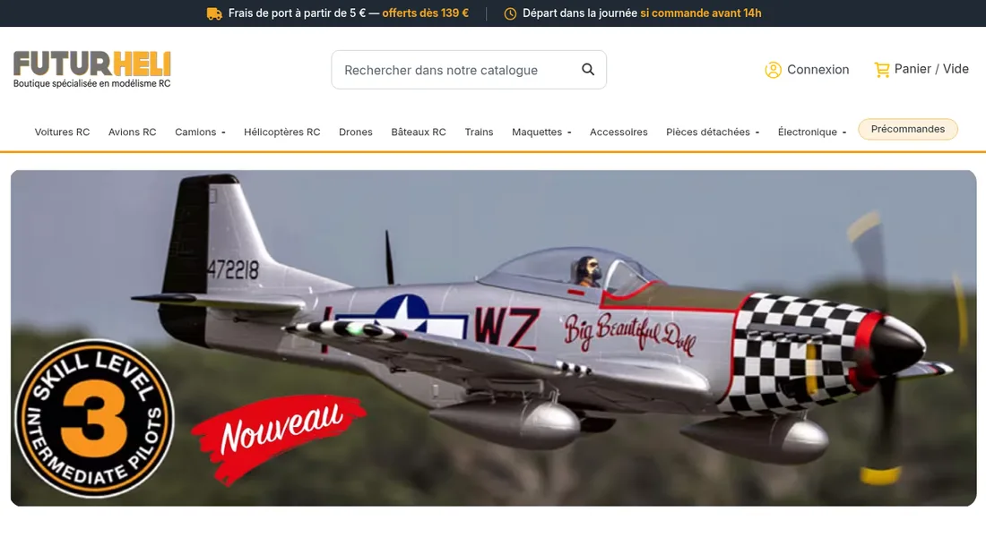 Page d'accueil de la boutique Futurheli