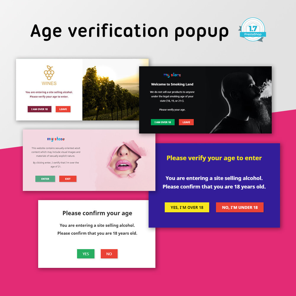 Module Age verification popup