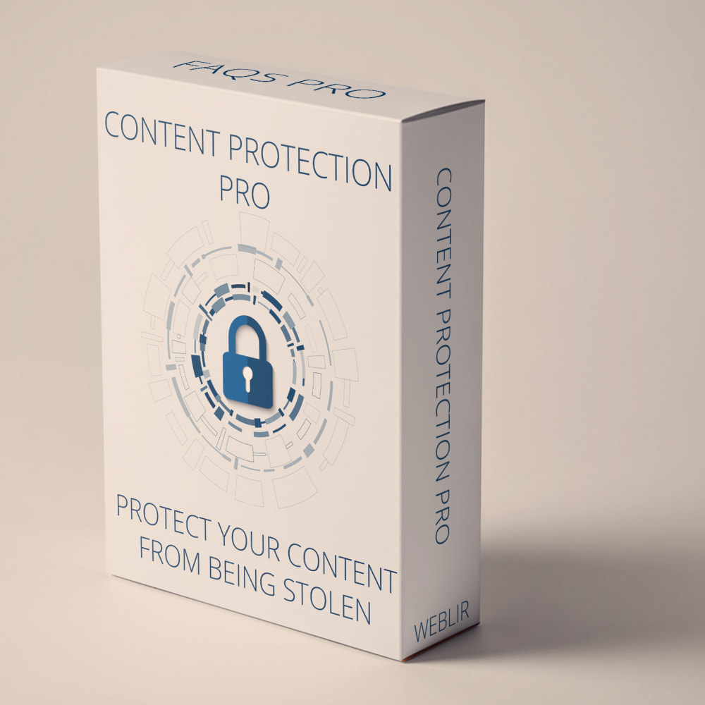 Module Content Protection PRO - Secure shop data