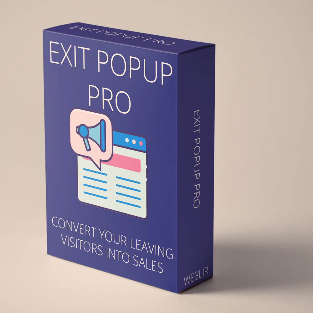 Module Exit popup PRO - Convert leaving visitor into sale