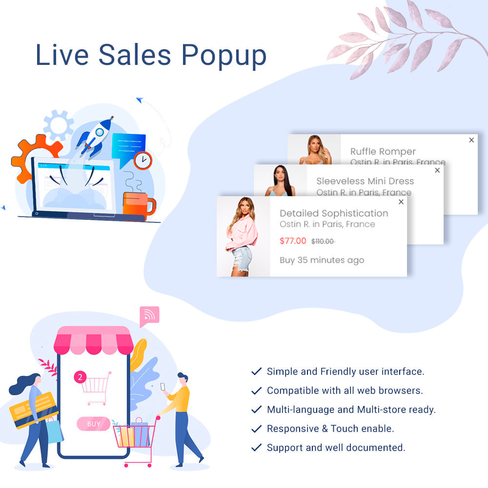 Module Live Sales Notification - Recent Sales Popups