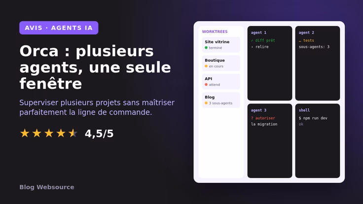 Orca : piloter plusieurs agents IA sans maîtriser la ligne de commande