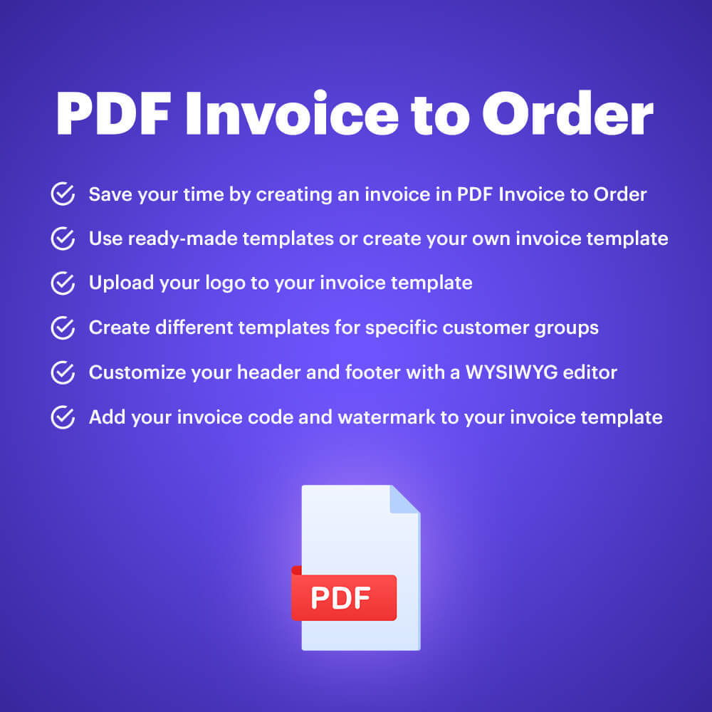 Module PDF Invoice to Order - Attach to Email