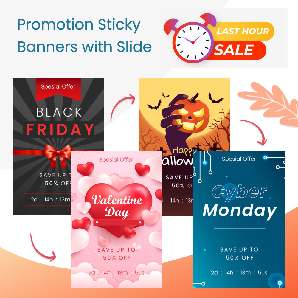 Module Sticky Banner Promotion Black Friday, Christmas