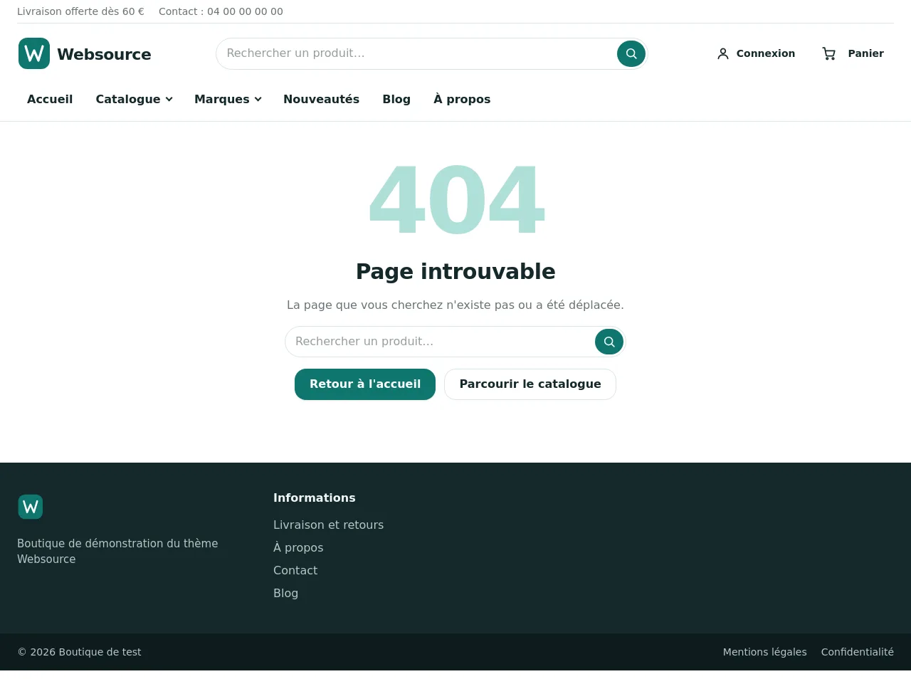 Page introuvable