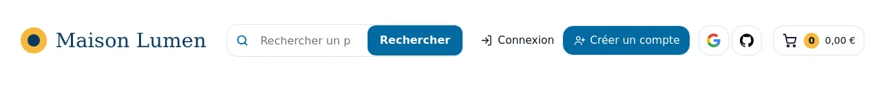Icônes des réseaux dans l'en-tête, pour un visiteur non connecté