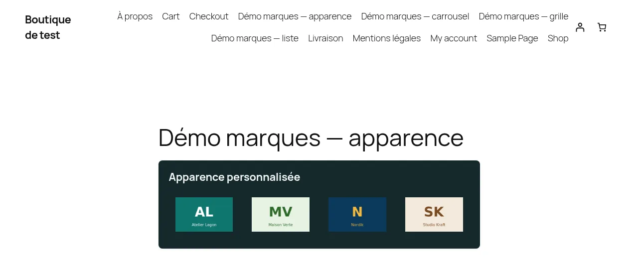 Les marques avec un fond sombre et des petits arrondis