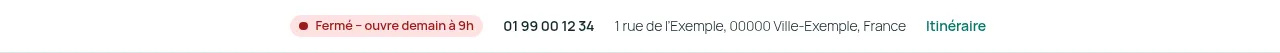 Barre compacte en haut du site