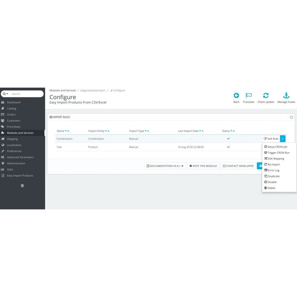 Module Easy Import Products From CSV, EXCEL, XML, JSON, TXT