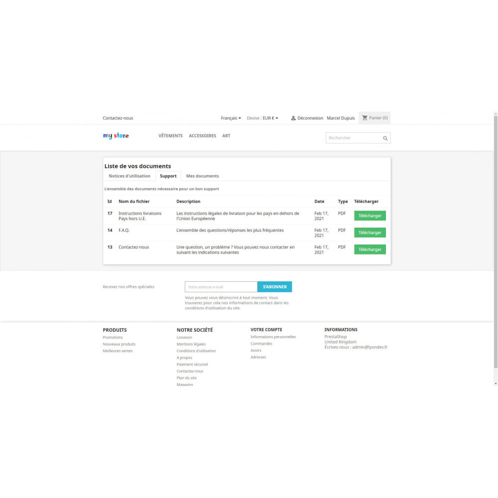 Module Gestionnaire de fichiers sécurisé