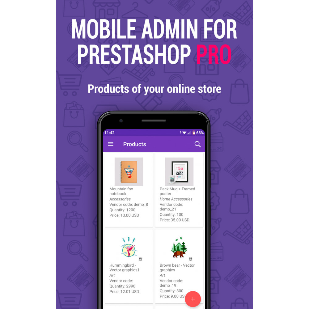 Module Mobile Admin for unlimited managers, sites iOs&Android