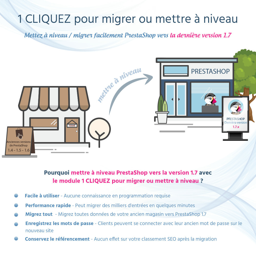 Module 1 CLIQUEZ pour migrer ou mettre à niveau