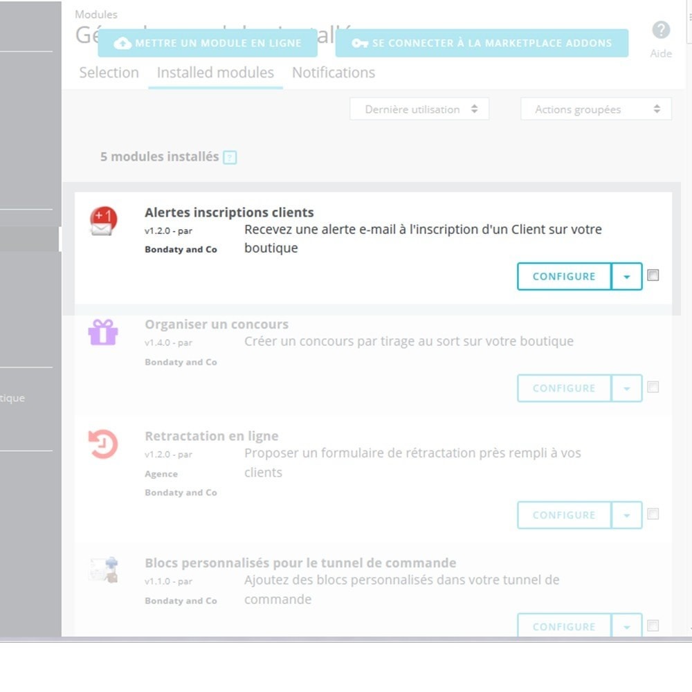 Module Notification e-mail à inscription d'un client