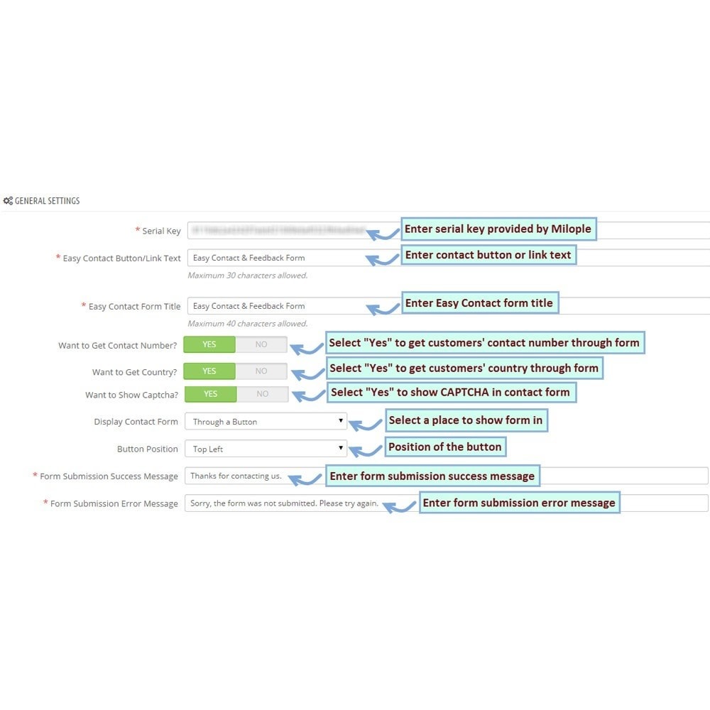 Module Easy Contact & Feedback Form - AJAX based Forms