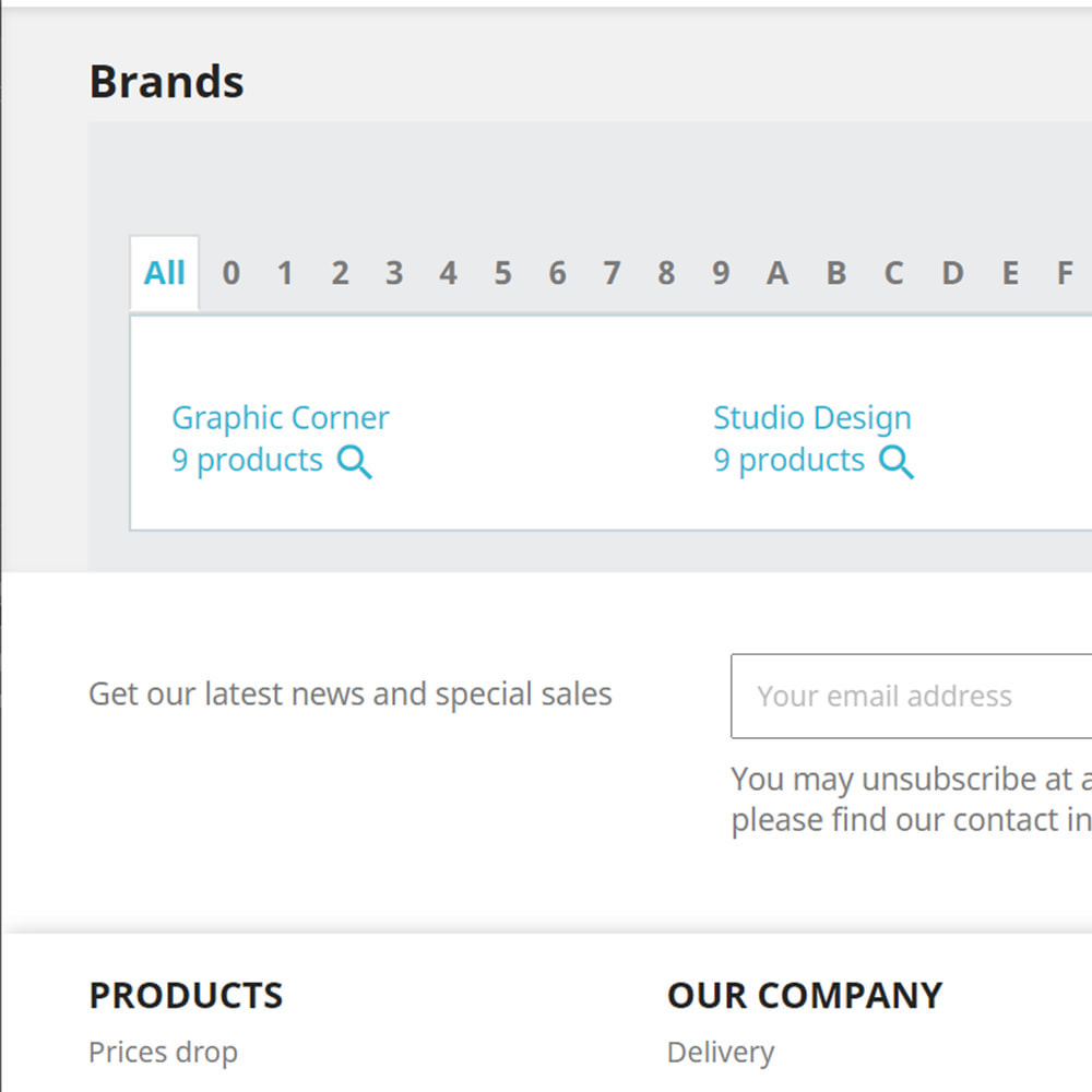 Module Enhanced Custom Brands Page