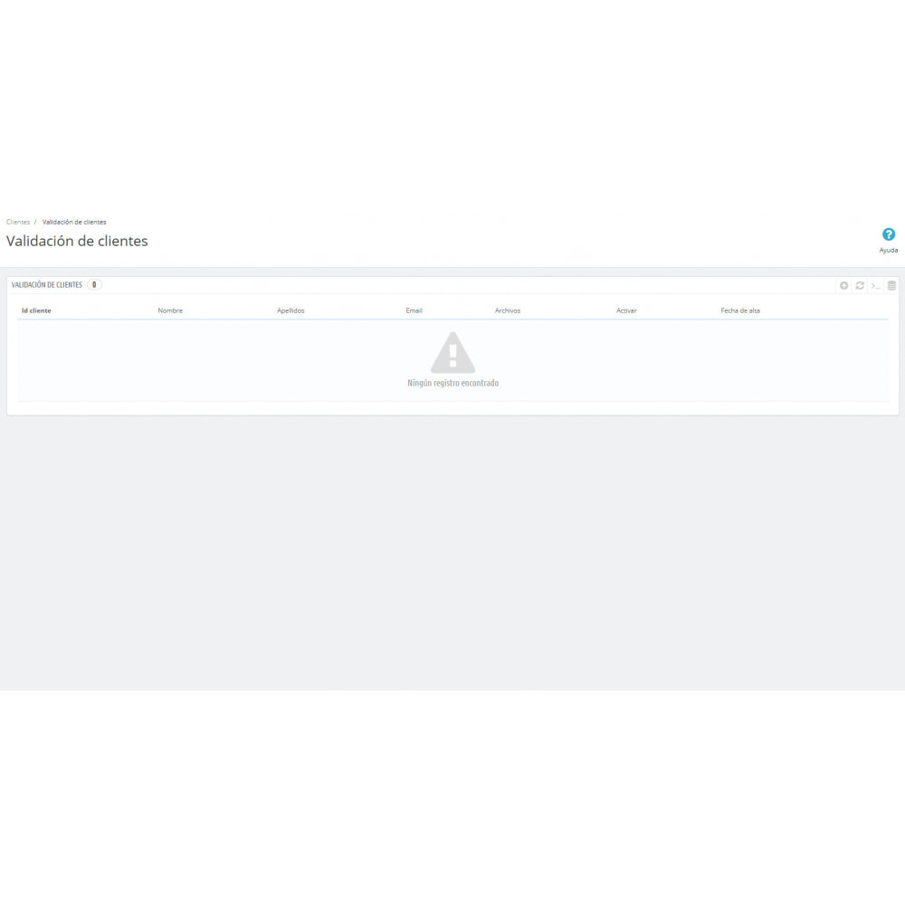 Module Simple customers validation