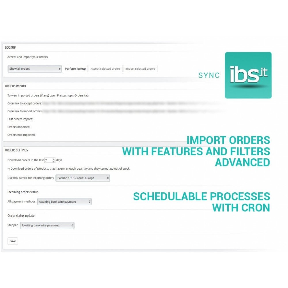 Module Sync with IBS.it marketplace