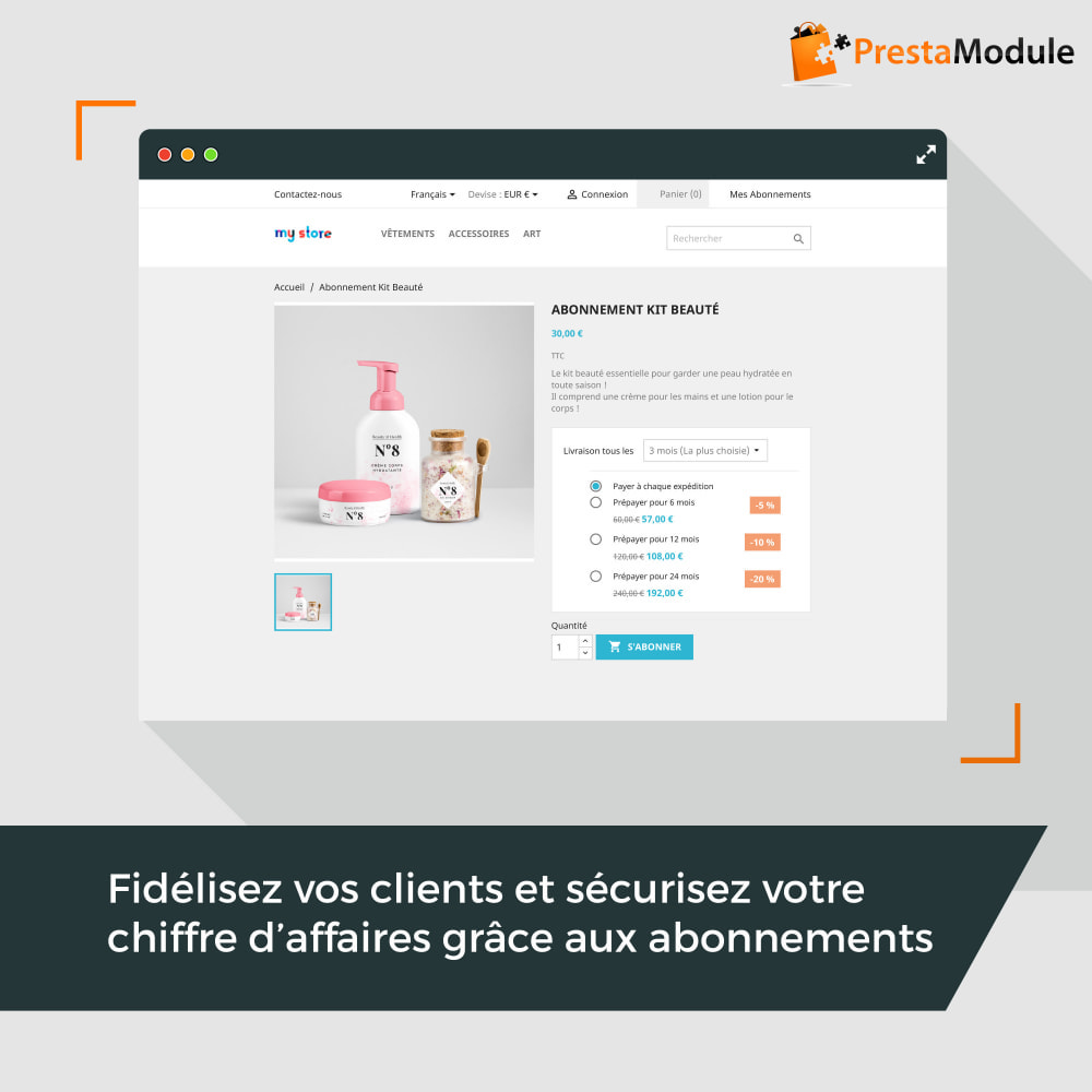 Module Advanced Subscription: Abonnement & paiement récurrent