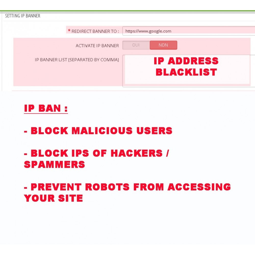 Module FIREWALL SECURITY: IP, DOMAIN & COUNTRY