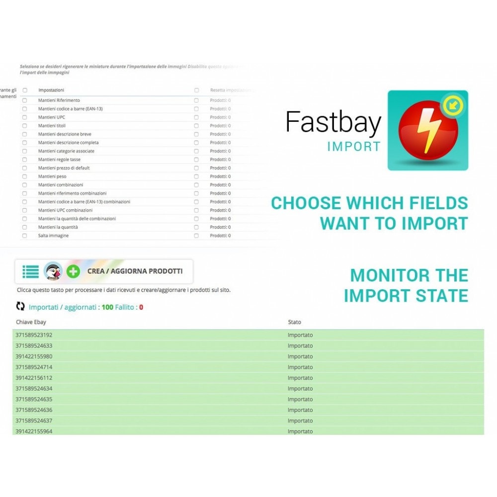 Module Import eBay - creates products from eBay listings