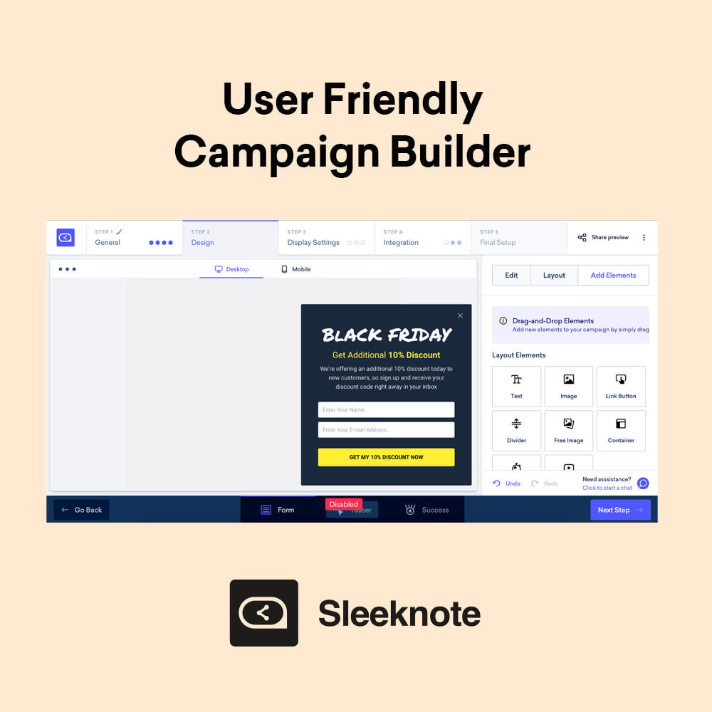 Module Sleeknote – Ultimate Email Leads Builder