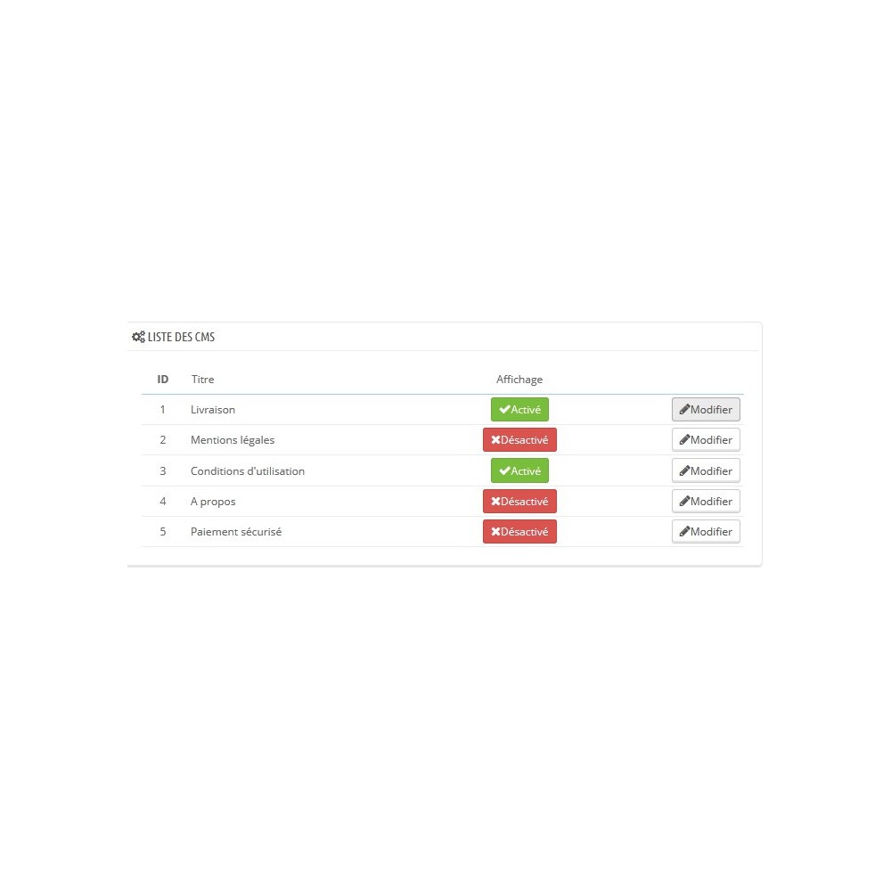 Module Ajoutez un diaporama à vos pages CMS