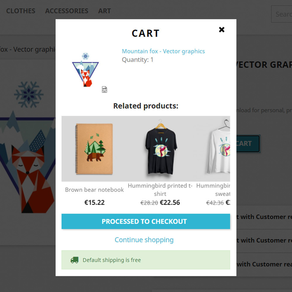 Module Related products when added to cart