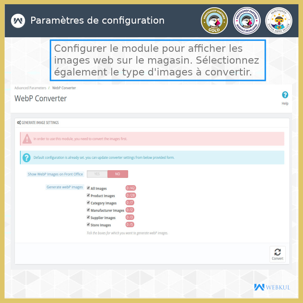 Module Google webP Image Convertisseur