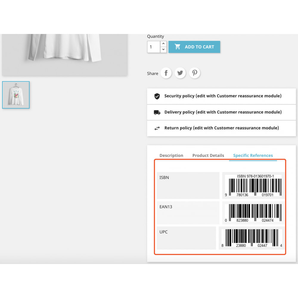Module Product Bar Code Generator(ISBN/EAN-13/JAN/UPC barcode)
