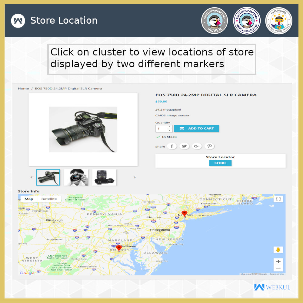 Module Localisateur de magasin-Collecte de magasin,Google Map