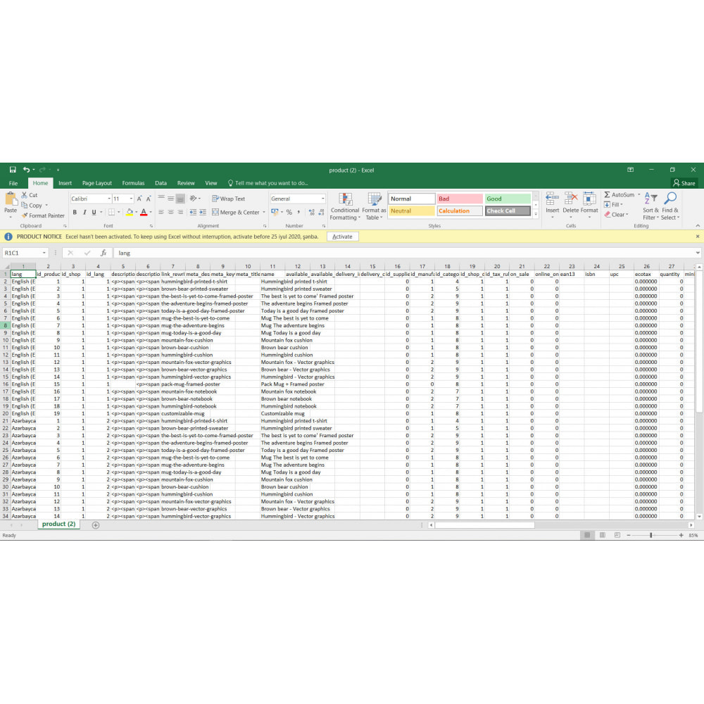 Module Easy Export CSV/Excel (Products, Orders, Customers etc)