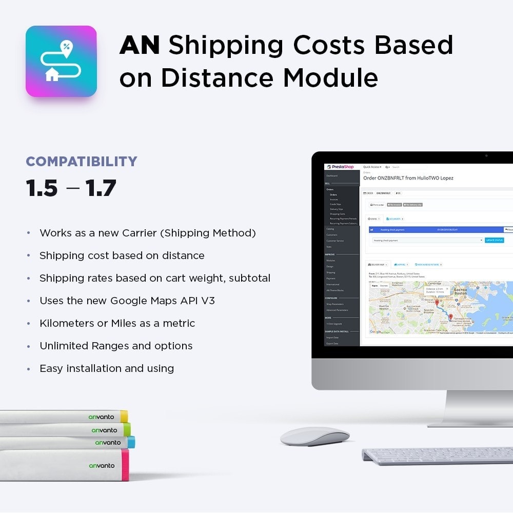 Module Shipping Costs Based on Distance