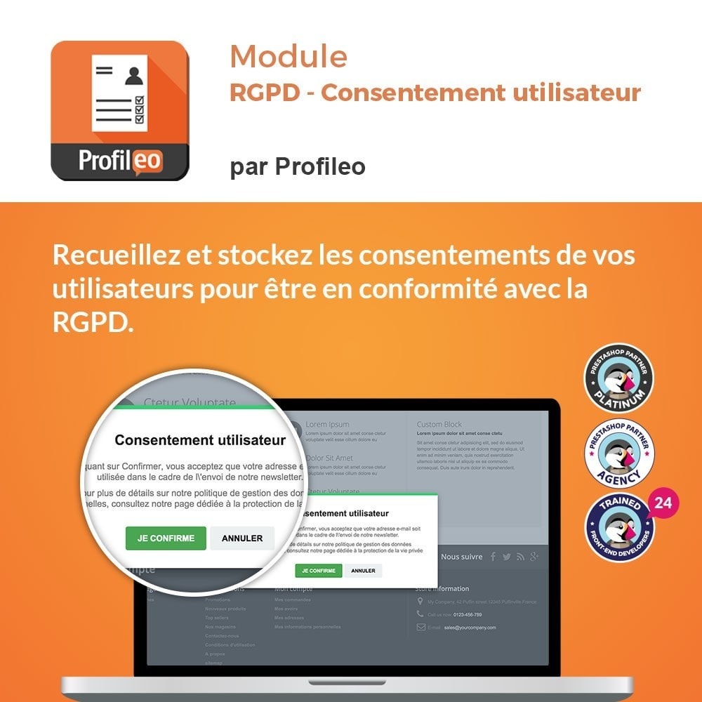 Module RGPD - Consentement utilisateur
