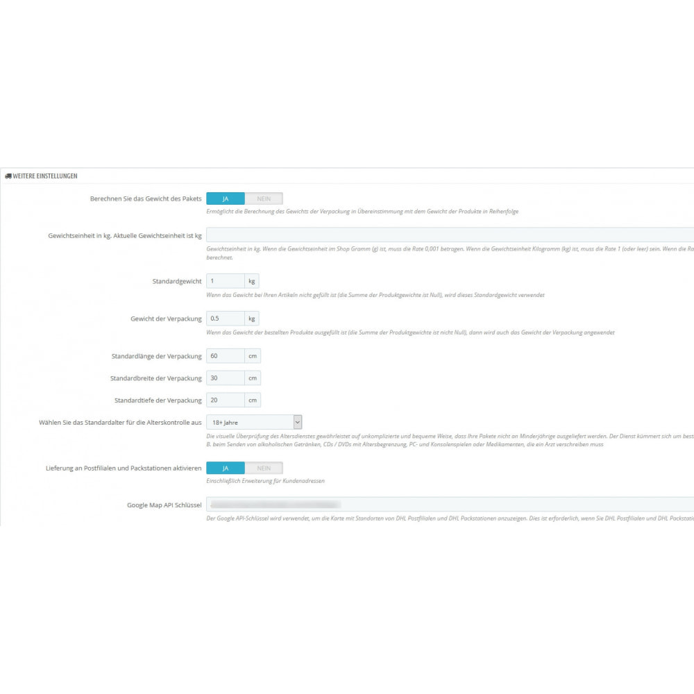 Module DHL Business Portal