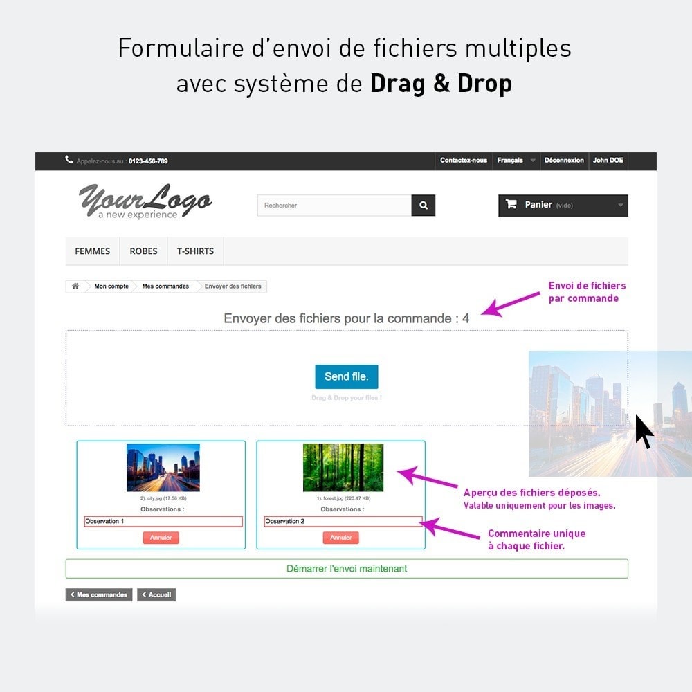 Module Envoi de fichiers par le client