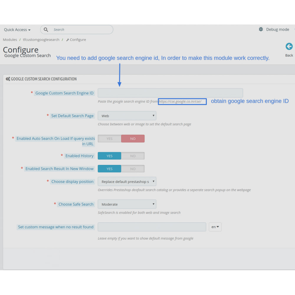 Module Google Custom Search Engine Pro