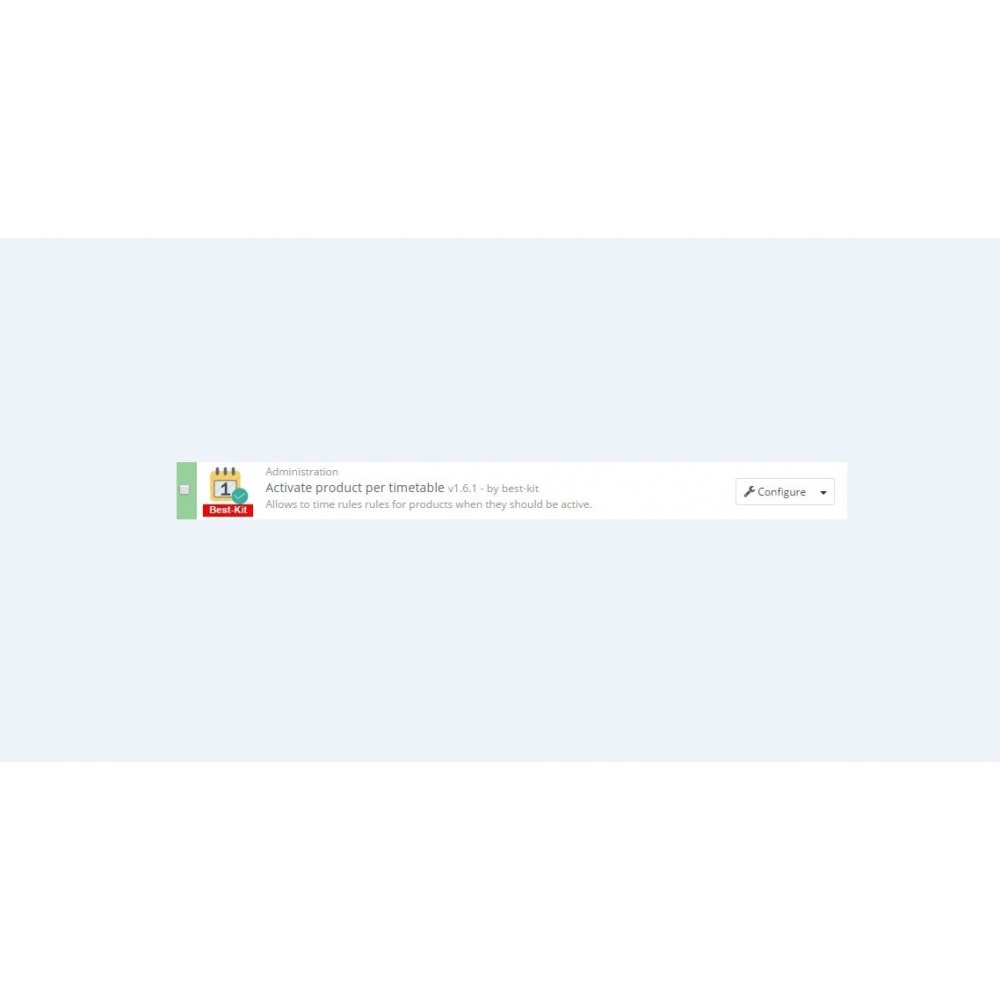 Module Show or hide product per timetable / schedule