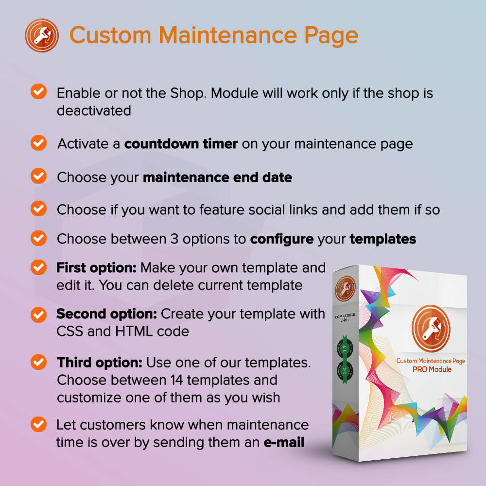 Module Custom Maintenance Page