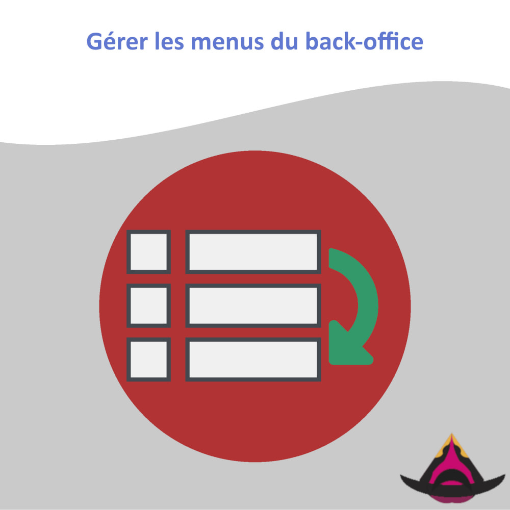 Module Gérer la disposition des menus du back-office