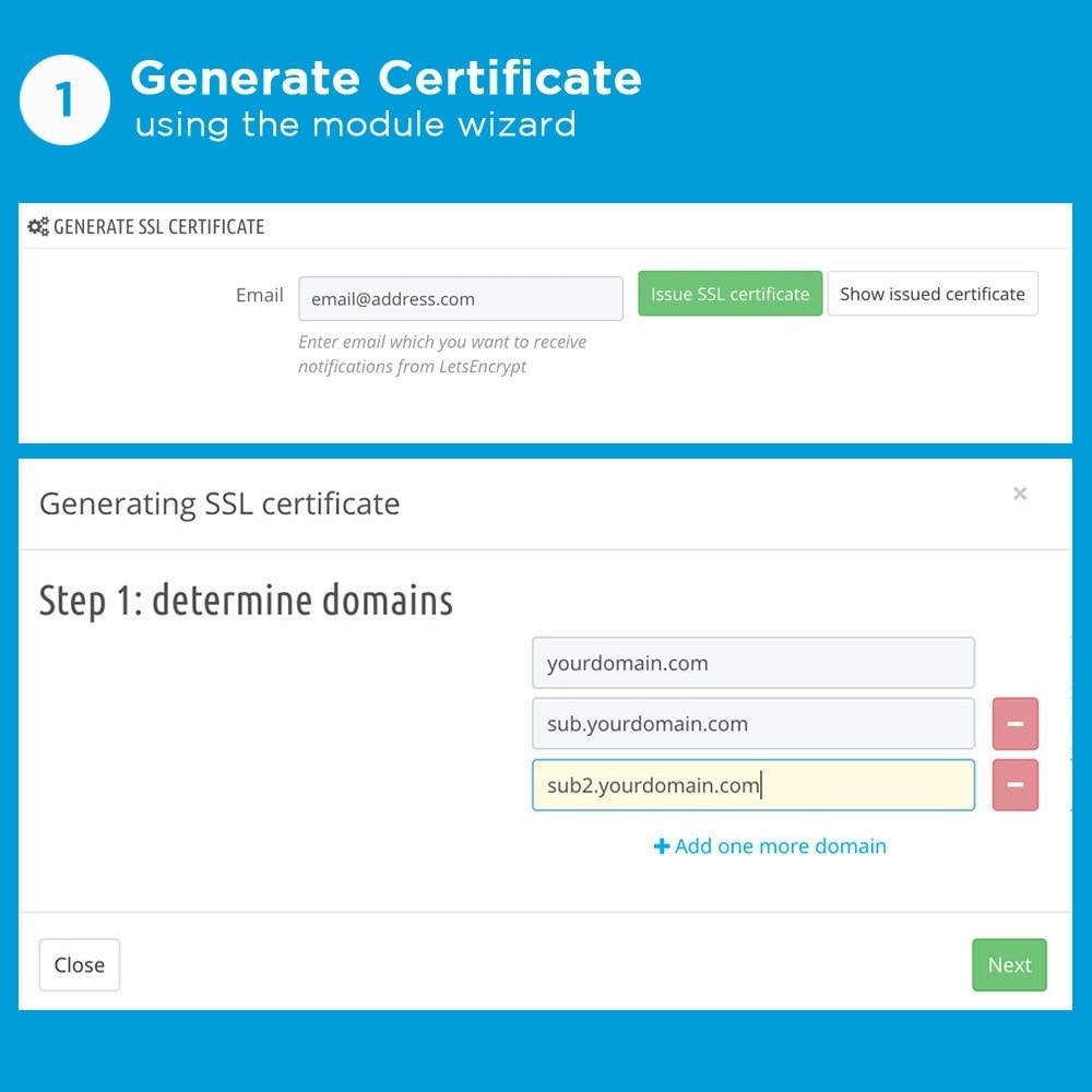 Module Free SSL certificate by Let's Encrypt