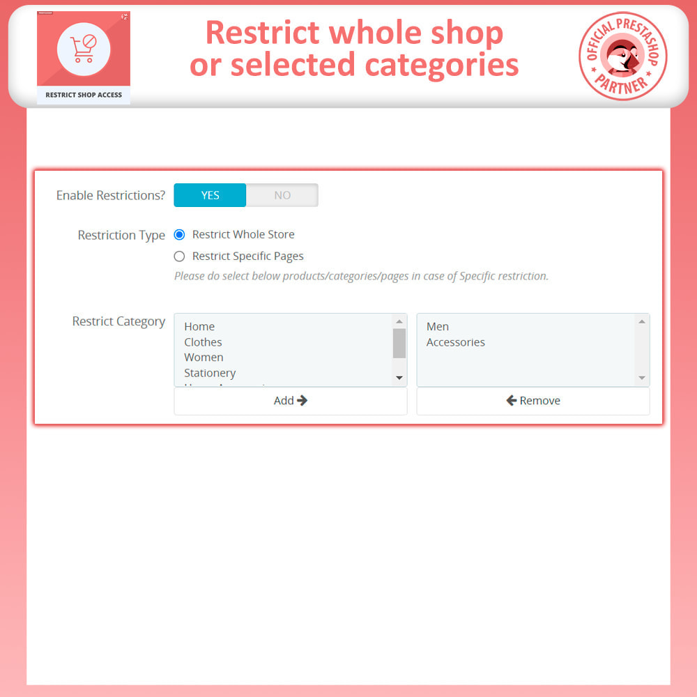 Module Restrict Access to Shop By IP, Country & User Agent