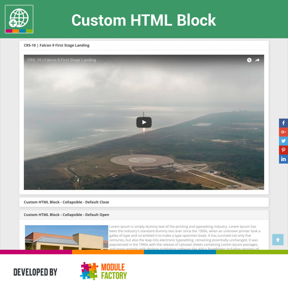 Module Custom HTML Block