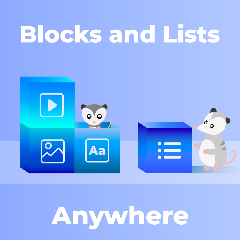 Module Multiple Custom HTML Blocks, Links and Categories Lists