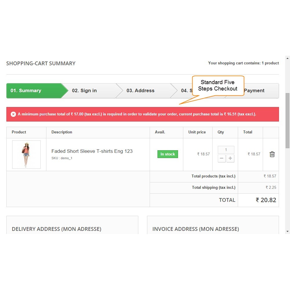 Module Minimum Purchase /Order by Customer Group
