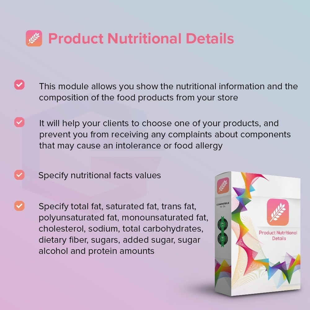Module Product Nutritional Details