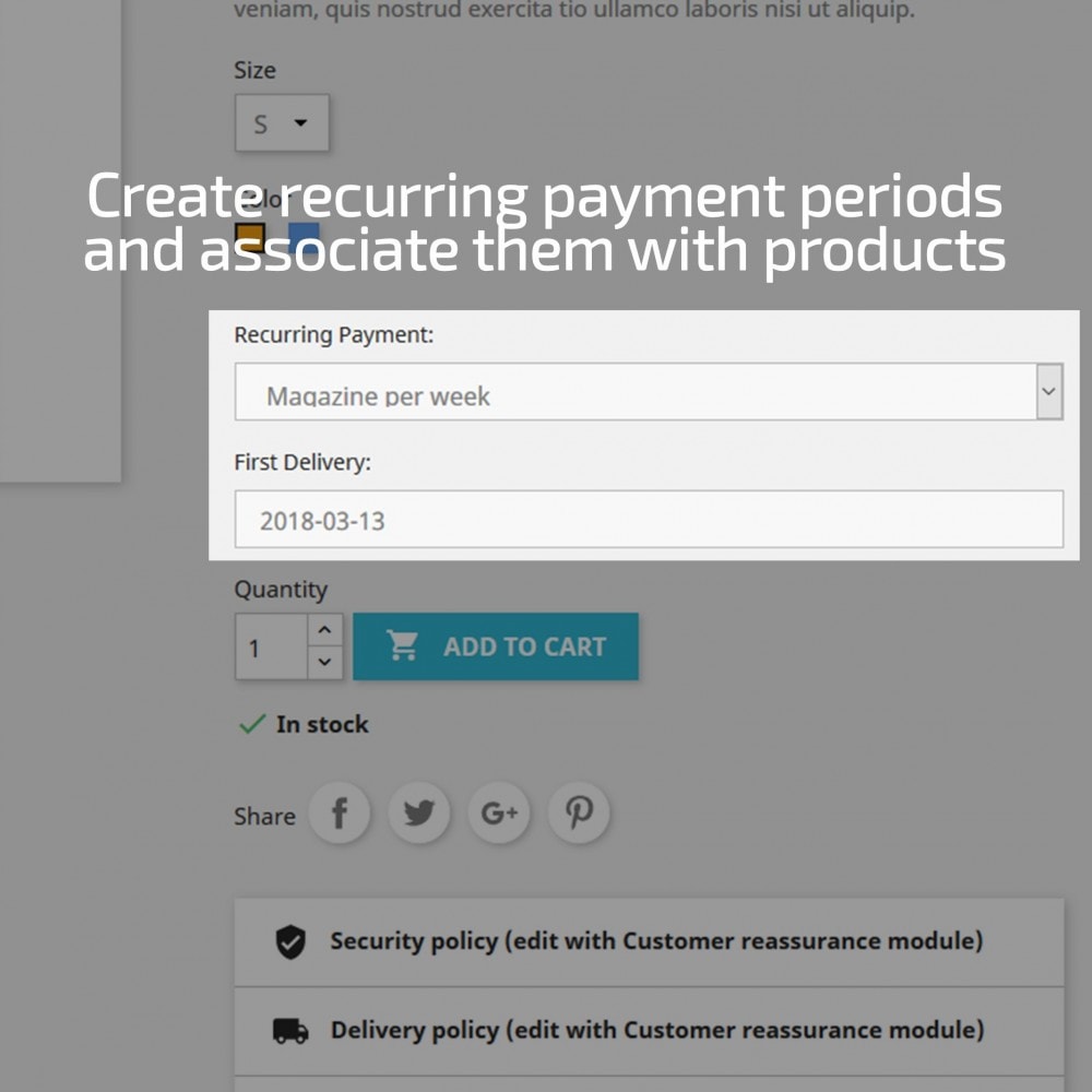 Module Recurring Payments and Subscriptions