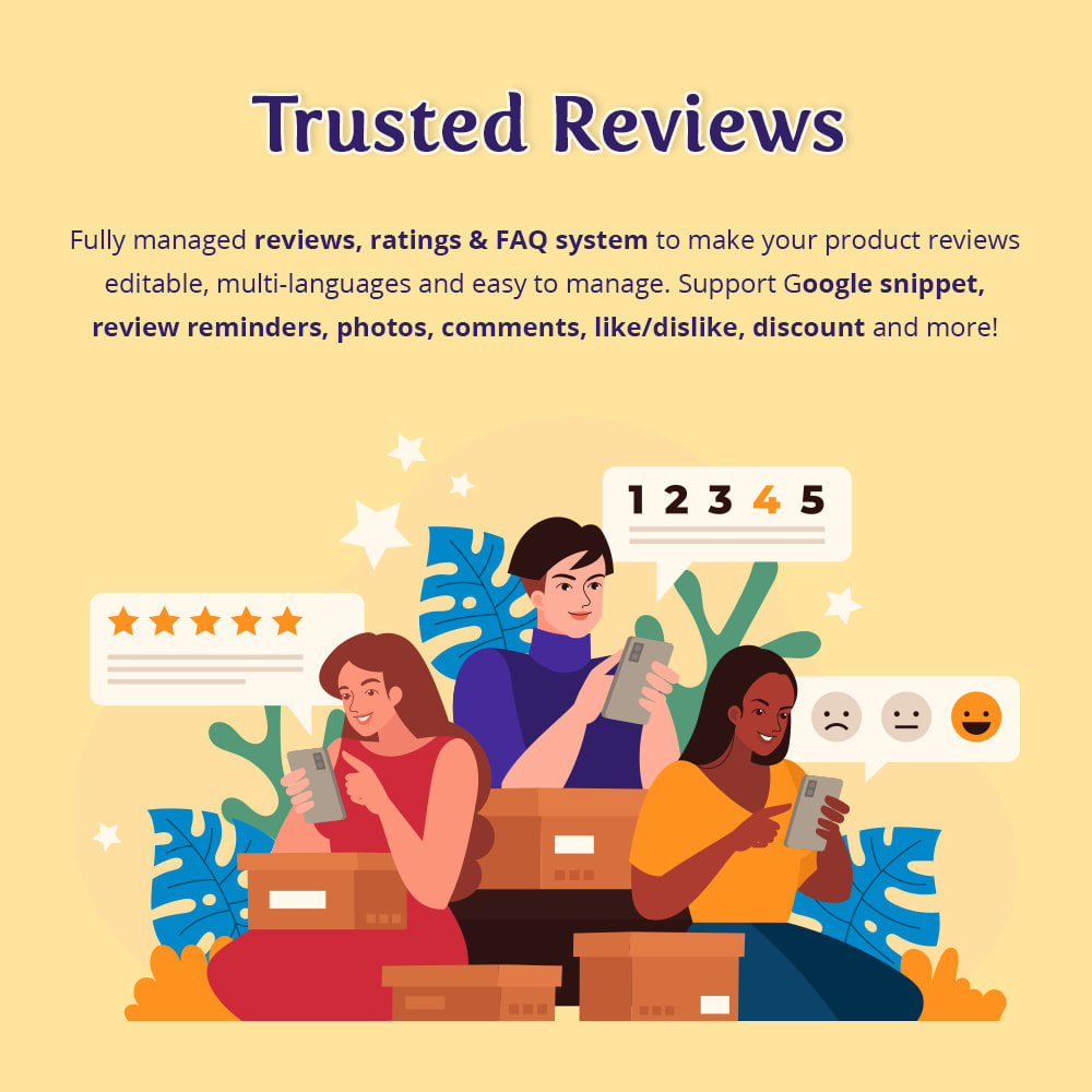 Module Trusted Reviews: Product reviews, ratings, Q&A