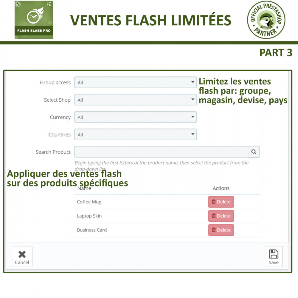Module Flash Sales Pro - Remise avec compte à rebours