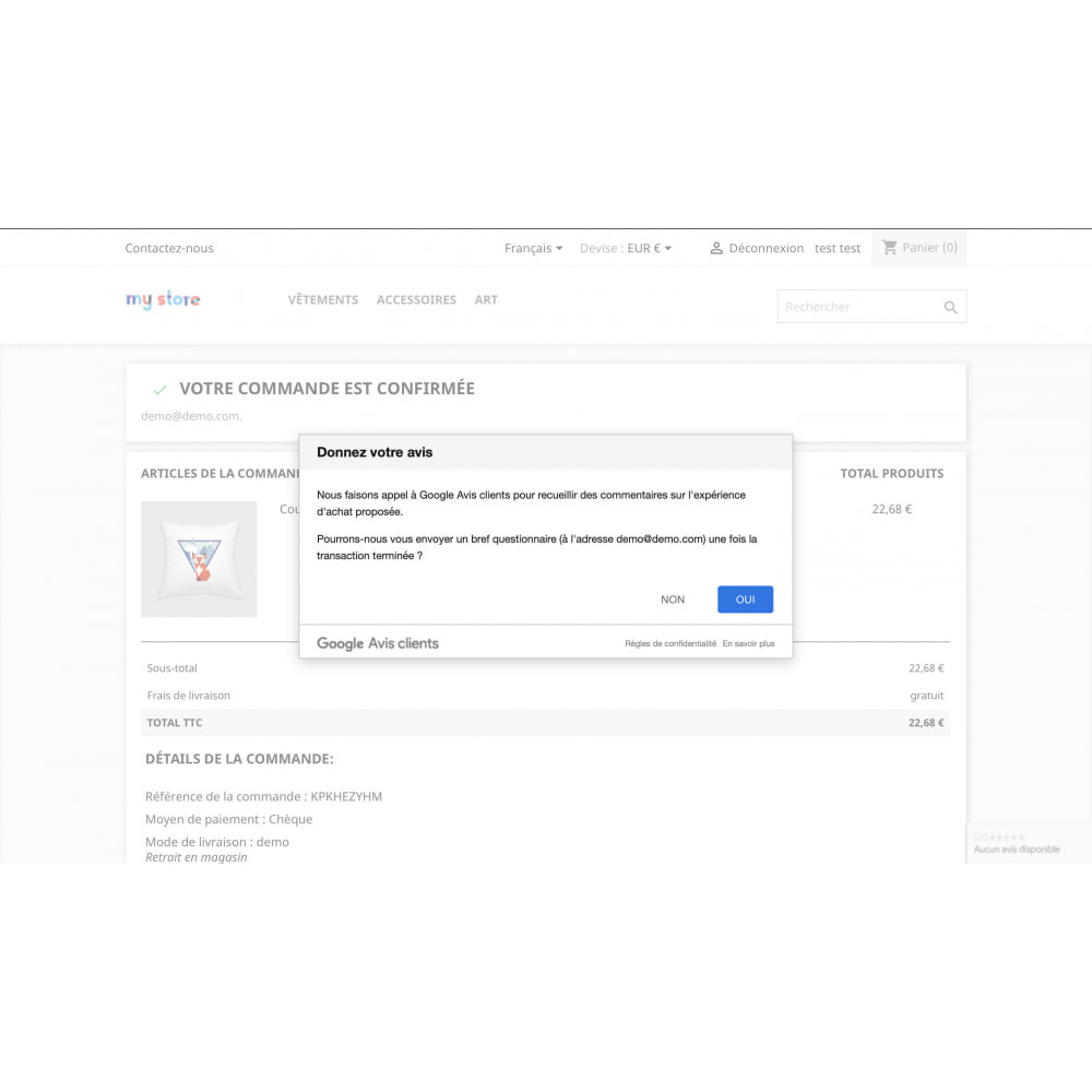 Module Avis Utilisateurs Google by Google